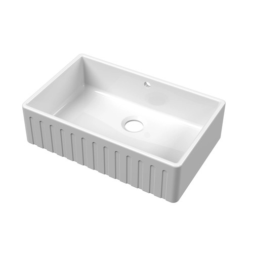 Fireclay kitchen single - fireclay, bowl